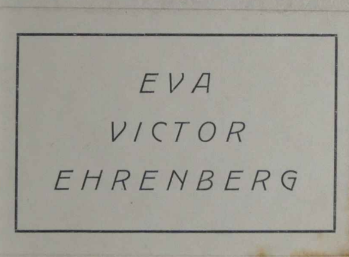 Das Exlibris von Eva und Victor Ehrenberg